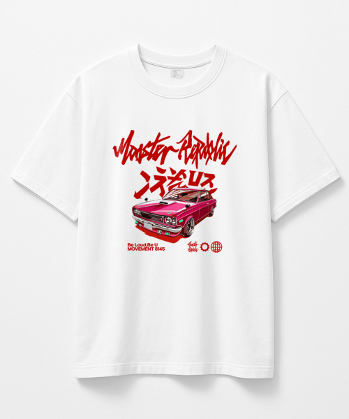 MONSTER REPUBLIC(モンスターリパブリック)の「レトロドリフトレッドTシャツホワイト_8145(Tシャツ/カットソー・レディース・その他・X-LARGE/SMALL/MEDIUM/LARGE)」の1枚目の写真