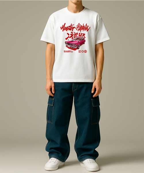 MONSTER REPUBLIC(モンスターリパブリック)の「レトロドリフトレッドTシャツホワイト_8145(Tシャツ/カットソー・レディース・その他・X-LARGE/SMALL/MEDIUM/LARGE)」の2枚目の写真