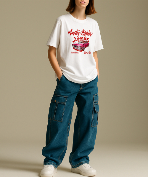 MONSTER REPUBLIC(モンスターリパブリック)の「レトロドリフトレッドTシャツホワイト_8145(Tシャツ/カットソー・レディース・その他・X-LARGE/SMALL/MEDIUM/LARGE)」の5枚目の写真