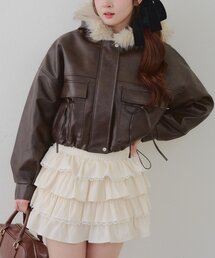 Another Branch olive des olive | フードファーリボンブルゾン(ブルゾン)