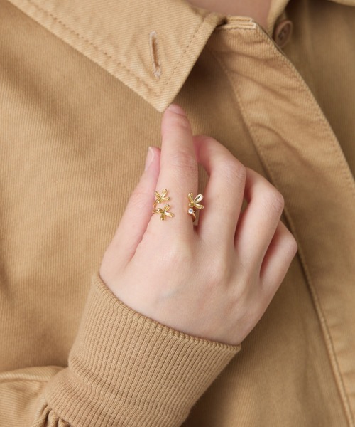 PAPILLONNER（パピヨネ）の「PAPILLONNER/フラワーリング/2点セット（リング・レディース・ゴールド・FREE）」の7枚目の写真