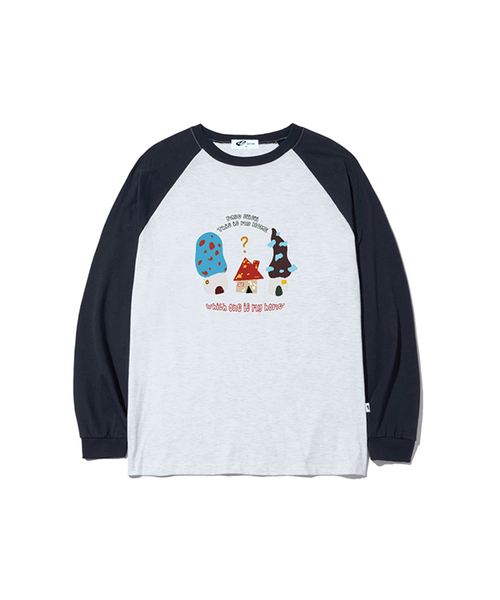 PAGESIISII（ページシシ）の「ジブジブジブプリントオーバーサイズロングスリーブ[4カラー]（Tシャツ/カットソー・レディース・ホワイト/ブラック/ネイビー/ブラウン・MEDIUM/LARGE）」の4枚目の写真
