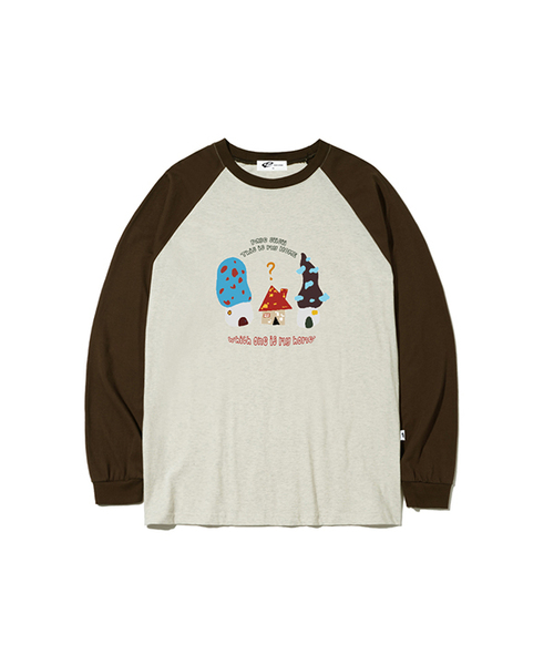 PAGESIISII（ページシシ）の「ジブジブジブプリントオーバーサイズロングスリーブ[4カラー]（Tシャツ/カットソー・レディース・ホワイト/ブラック/ネイビー/ブラウン・MEDIUM/LARGE）」の3枚目の写真