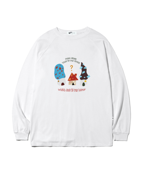 PAGESIISII（ページシシ）の「ジブジブジブプリントオーバーサイズロングスリーブ[4カラー]（Tシャツ/カットソー・レディース・ホワイト/ブラック/ネイビー/ブラウン・MEDIUM/LARGE）」の5枚目の写真