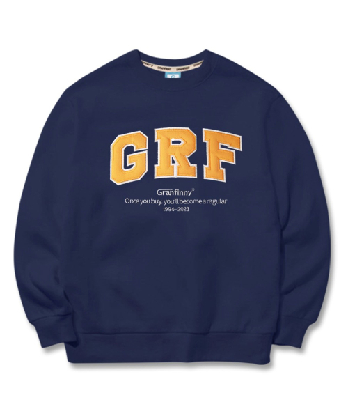 GRANFINNY(グランフィニ)の「GRF エンボス刺繍 スウェット - ネイビー(スウェット・レディース・ネイビー・LARGE/X-LARGE/XX-LARGE/MEDIUM)」の1枚目の写真