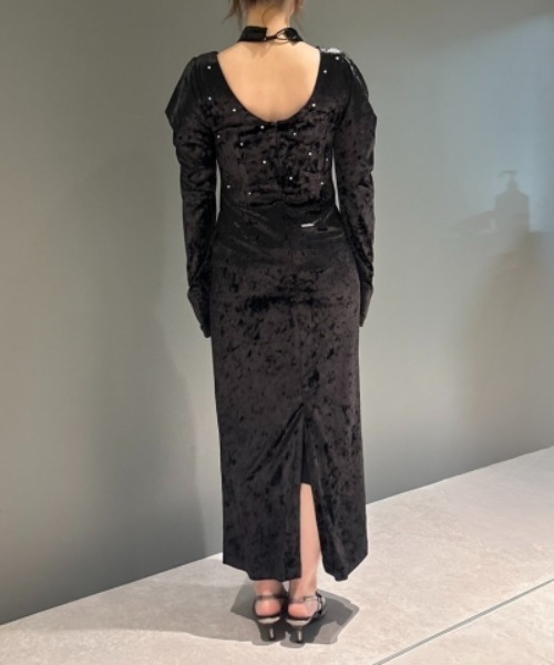 パールグロウベロアドレス / pearl glow velour dress（ドレス