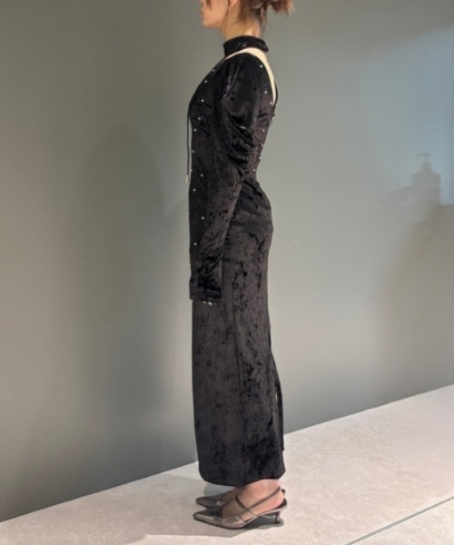 パールグロウベロアドレス / pearl glow velour dress（ドレス