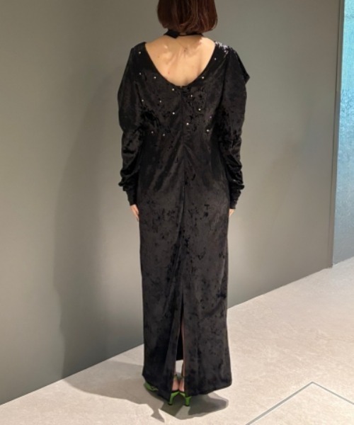 パールグロウベロアドレス / pearl glow velour dress（ドレス