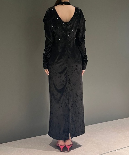 パールグロウベロアドレス / pearl glow velour dress（ドレス