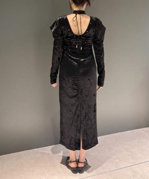 パールグロウベロアドレス / pearl glow velour dress（ドレス