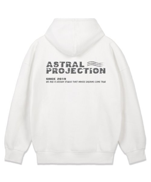 ASTRAL PROJECTION(アストラルプロジェクション)の「アミレタリングオーバーサイズワイドショルダーフードパーカー_ホワイト(パーカー・メンズ・その他・LARGE/MEDIUM/X-LARGE/XX-LARGE)」の1枚目の写真