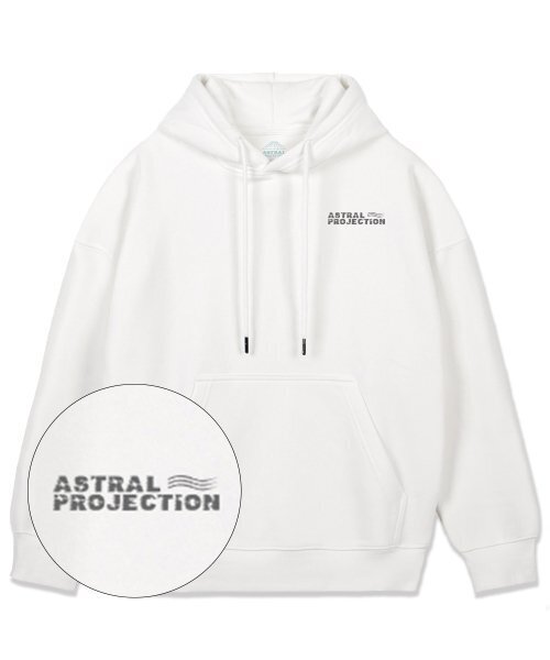 ASTRAL PROJECTION(アストラルプロジェクション)の「アミレタリングオーバーサイズワイドショルダーフードパーカー_ホワイト(パーカー・メンズ・その他・LARGE/MEDIUM/X-LARGE/XX-LARGE)」の2枚目の写真