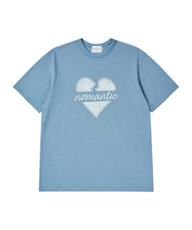 ノーマンティック オリジナルロゴ ヴィンテージプリント 半袖Tシャツ ティルブルー