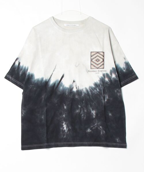 ONE DAY KMC (ワンデイケーエムシー)の「Children of the discordance / HAND DYEING AND PRINT TEE TYPE E / COTDCS-250E(Tシャツ/カットソー・メンズ・ベージュ/ブラック・3/2)」の3枚目の写真