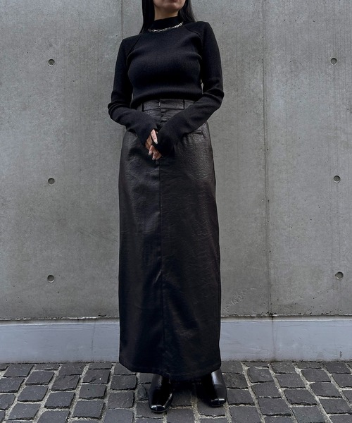 &g'aime(アンジェム)の「【&g'aime 】ラメアウトリンキングベーシックリブニット Lame Out-Linking Basic Rib Knit(ニット/セーター・レディース・ブラウン/ブラック/アイボリー・FREE)」の12枚目の写真