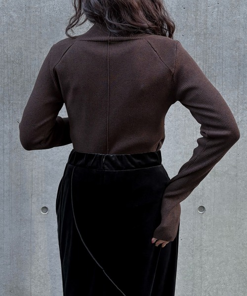 &g'aime(アンジェム)の「【&g'aime 】ラメアウトリンキングベーシックリブニット Lame Out-Linking Basic Rib Knit(ニット/セーター・レディース・ブラウン/ブラック/アイボリー・FREE)」の21枚目の写真