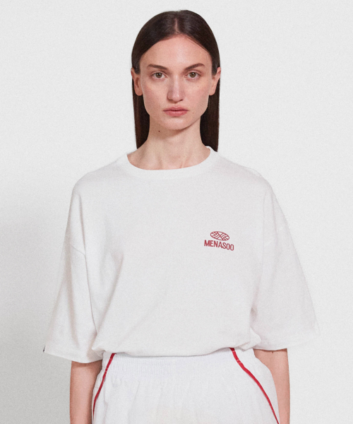 MENASOO(ミナス)の「Mns Hearttrack Graphic T Shirt_White(Tシャツ/カットソー・レディース・ホワイト・1/2/3)」の2枚目の写真