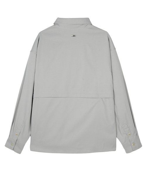 FDR(エフディーアール)の「Over Fit Pocket Shirt Jacket Gray(シャツ/ブラウス・レディース・その他・FREE)」の3枚目の写真