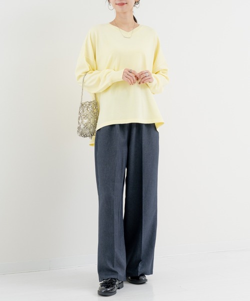 refinedworks(リファインドワークス)の「【refinedworks】 春カラー が可愛い Vネックプルオーバー(カーディガン/ボレロ・レディース・イエロー/ネイビー/ピンク・FREE)」の12枚目の写真
