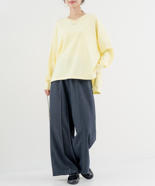 refinedworks(リファインドワークス)の「【refinedworks】 春カラー が可愛い Vネックプルオーバー(カーディガン/ボレロ・レディース・イエロー/ネイビー/ピンク・FREE)」の17枚目の写真