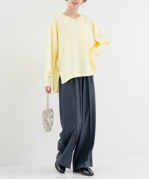 refinedworks(リファインドワークス)の「【refinedworks】 春カラー が可愛い Vネックプルオーバー(カーディガン/ボレロ・レディース・イエロー/ネイビー/ピンク・FREE)」の18枚目の写真