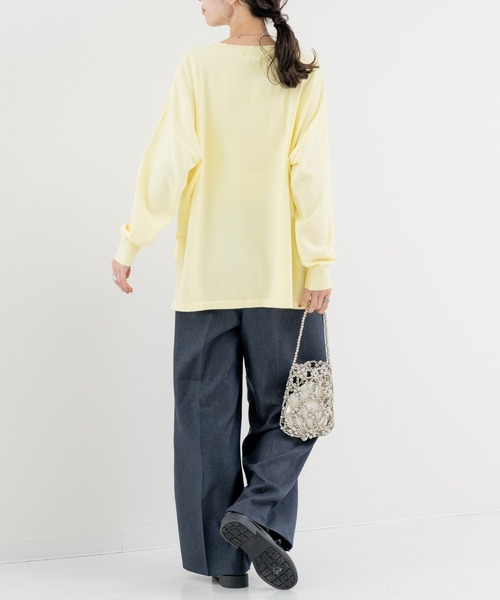 refinedworks(リファインドワークス)の「【refinedworks】 春カラー が可愛い Vネックプルオーバー(カーディガン/ボレロ・レディース・イエロー/ネイビー/ピンク・FREE)」の20枚目の写真