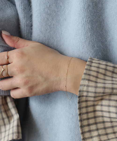 SLOBE IENA(スローブイエナ)の「SLOBE ペタルチェーンブレスレット K10(ブレスレット・レディース・ゴールド・FREE)」の9枚目の写真