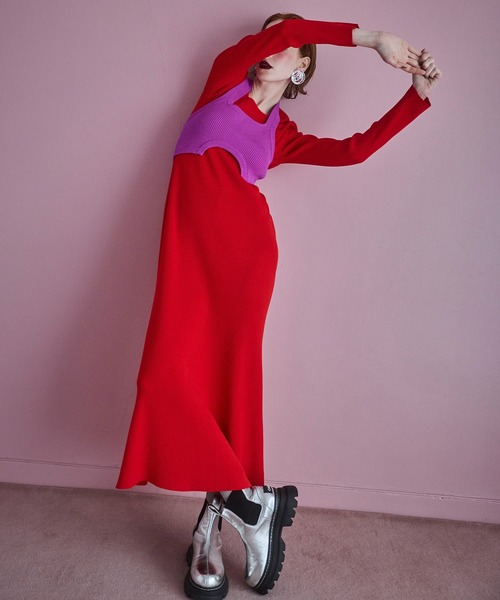 OMMO(オーエムエムオー)の「HALTER NECK KT BUSTIER OP SET(ワンピース・レディース・ブルー/ブラック/レッド・38/36)」の21枚目の写真