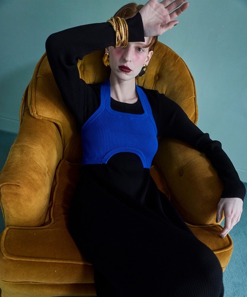 OMMO(オーエムエムオー)の「HALTER NECK KT BUSTIER OP SET(ワンピース・レディース・ブルー/ブラック/レッド・38/36)」の8枚目の写真