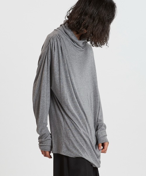 NO ID.（ノーアイディ）の「mlt5526-ﾎﾞﾘｭｰﾑﾈｯｸｷﾞｬｻﾞｰﾄﾞﾚｰﾌﾟPO プルオーバー(457006-392T)（Tシャツ/カットソー・メンズ・ホワイト/ブラック/グレー・ONE SIZE）」の16枚目の写真