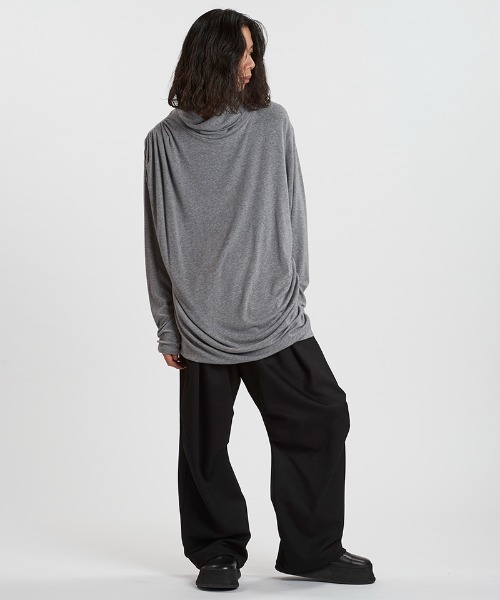 NO ID.（ノーアイディ）の「mlt5526-ﾎﾞﾘｭｰﾑﾈｯｸｷﾞｬｻﾞｰﾄﾞﾚｰﾌﾟPO プルオーバー(457006-392T)（Tシャツ/カットソー・メンズ・ホワイト/ブラック/グレー・ONE SIZE）」の18枚目の写真