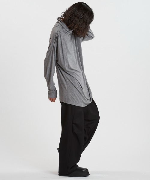 NO ID.（ノーアイディ）の「mlt5526-ﾎﾞﾘｭｰﾑﾈｯｸｷﾞｬｻﾞｰﾄﾞﾚｰﾌﾟPO プルオーバー(457006-392T)（Tシャツ/カットソー・メンズ・ホワイト/ブラック/グレー・ONE SIZE）」の19枚目の写真