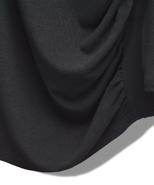 NO ID.（ノーアイディ）の「mlt5526-ﾎﾞﾘｭｰﾑﾈｯｸｷﾞｬｻﾞｰﾄﾞﾚｰﾌﾟPO プルオーバー(457006-392T)（Tシャツ/カットソー・メンズ・ホワイト/ブラック/グレー・ONE SIZE）」の5枚目の写真
