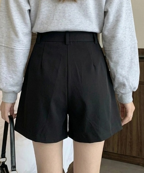 cammie（キャミー）の「ハイウエストプリーツキュロットパンツ（その他パンツ・レディース・ブラウン/ブラック・M/L）」の8枚目の写真