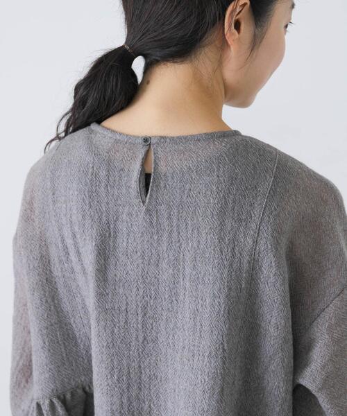 かぐれ（カグレ）の「ウールガーゼギャザープルオーバー（シャツ/ブラウス・レディース・ブラック/グレー系その他・FREE）」の14枚目の写真