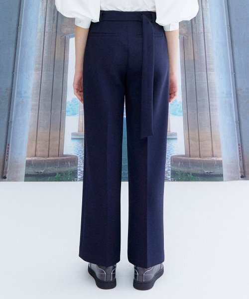 the studio kの「刺繍ベルトパンツ_ネイビー（スラックス・レディース・その他・MEDIUM/SMALL）」の2枚目の写真