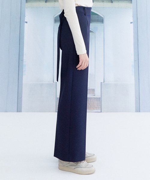 the studio kの「刺繍ベルトパンツ_ネイビー（スラックス・レディース・その他・MEDIUM/SMALL）」の4枚目の写真