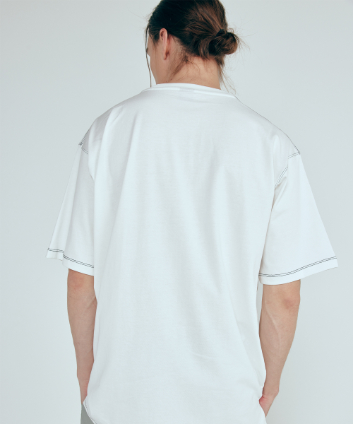 KINETICLO(キネティクロ)の「ダブルステッチ半袖Tシャツ(O.WHITE)(Tシャツ/カットソー・メンズ・その他・MEDIUM/LARGE)」の4枚目の写真