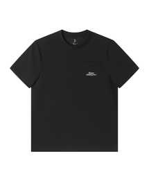 SOLEW（ソル）の「Pocket Embroidered T-Shirt_Black（Tシャツ/カットソー）」