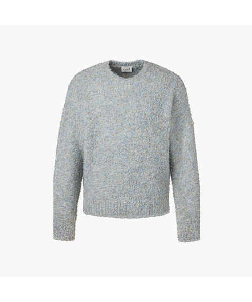 Men Wool Blend Melange Sweater, Mist