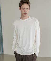 SSIN AND LEE（シンアンドリー）の「アクティブロングスリーブジャージトップアイボリー（Tシャツ/カットソー）」