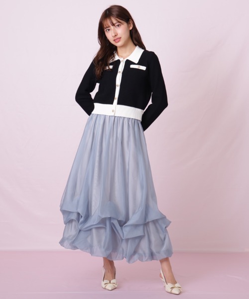 JILL by JILL STUART(ジルバイジルスチュアート)の「◇バイカラー衿付きカーディガン(ニット/セーター・レディース・ブラック系その他/ホワイト系その他・FREE)」の22枚目の写真