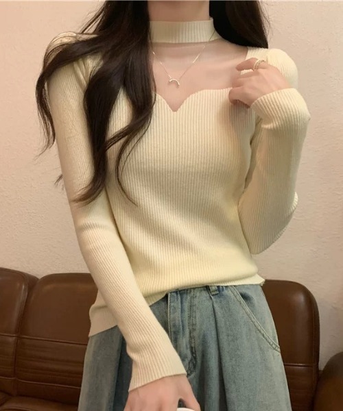 ampm(エーエムピーエム)の「シアースクエア×ハイネック リブニットトップス(ニット/セーター・レディース・ホワイト/ダークグリーン/ブラック・FREE)」の22枚目の写真