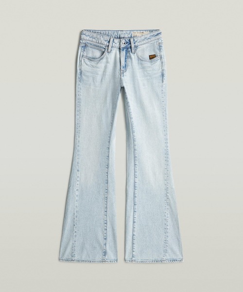 G-STAR(ジースター)の「Stevey 3D Flare Jeans/立体裁断ヴィンテージライクウォッシュ加工フレアジーンズ/ブーツカットデニムパンツ(デニムパンツ・レディース・ブルー系その他・25inch/26inch/24inch/27inch)」の6枚目の写真