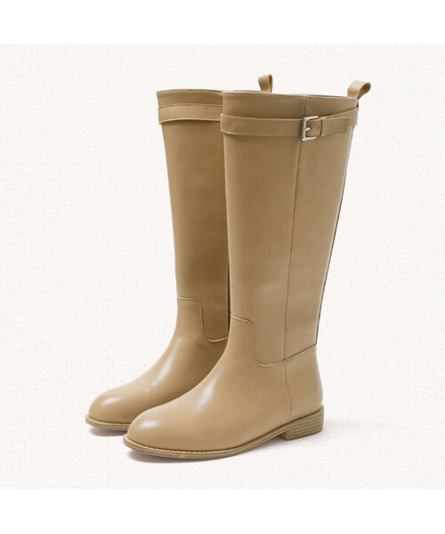 MAC MOC(マックモック)の「ネルリ スタッズ レッグ&トゥ ロングブーツ_3カラー 2.5cm(ブーツ・レディース・Beige/ブラウン/ブラック・22.5cm/23cm/23.5cm/24cm/24.5cm/25cm)」の3枚目の写真