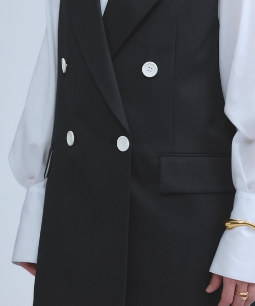 Chaos（カオス）の「Chaos(カオス)/ エクールジャケットジレ　【セットアップ可】（その他アウター・レディース・ブラック/ベージュ・FREE）」の10枚目の写真