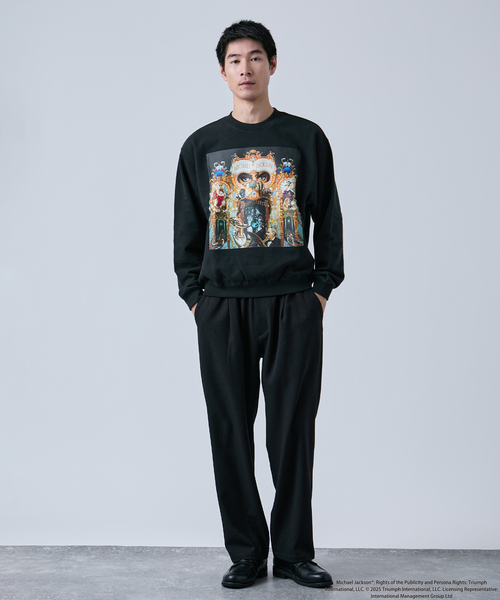 B.C STOCK（ベーセーストック）の「マイケルジャクソン別注 クルーネックスウェット（Tシャツ/カットソー・メンズ・ブラック系その他/チャコールグレー/ホワイト/ブラック・MEDIUM/LARGE）」の5枚目の写真