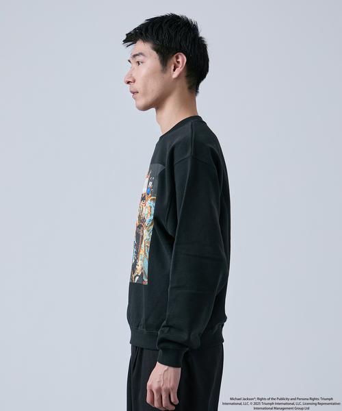 B.C STOCK（ベーセーストック）の「マイケルジャクソン別注 クルーネックスウェット（Tシャツ/カットソー・メンズ・ブラック系その他/チャコールグレー/ホワイト/ブラック・MEDIUM/LARGE）」の7枚目の写真