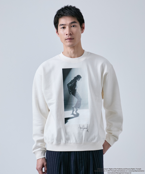 B.C STOCK（ベーセーストック）の「マイケルジャクソン別注 クルーネックスウェット（Tシャツ/カットソー・メンズ・ブラック系その他/チャコールグレー/ホワイト/ブラック・MEDIUM/LARGE）」の18枚目の写真