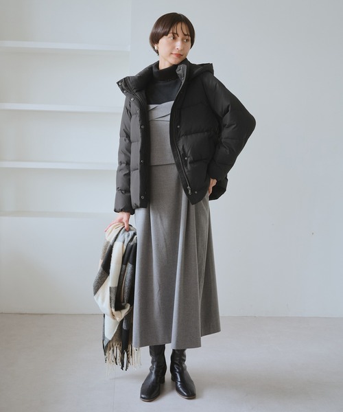 ROPE' PICNIC(ロペピクニック)の「ショートダウン(ダウンジャケット/コート・レディース・オフホワイト/ブラック・M/L)」の5枚目の写真